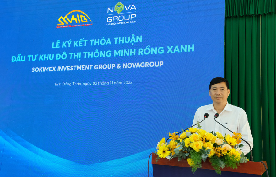 Ông Phạm Thiện Nghĩa, Phó Bí thư Tỉnh ủy, Chủ tịch UBND tỉnh Đồng Tháp chúc mừng sự hợp tác của hai Tập đoàn Ông Phạm Thiện Nghĩa, Phó Bí thư Tỉnh ủy, Chủ tịch UBND tỉnh Đồng Tháp chúc mừng sự hợp tác của hai Tập đoàn