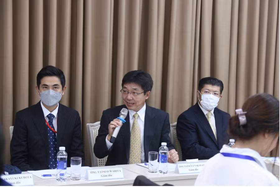 Ông Tatsuya Nakayama - Giám đốc phụ trách khối Sản xuất 2 chia sẻ tại sự kiện (Ảnh: Ajinomoto Việt Nam).