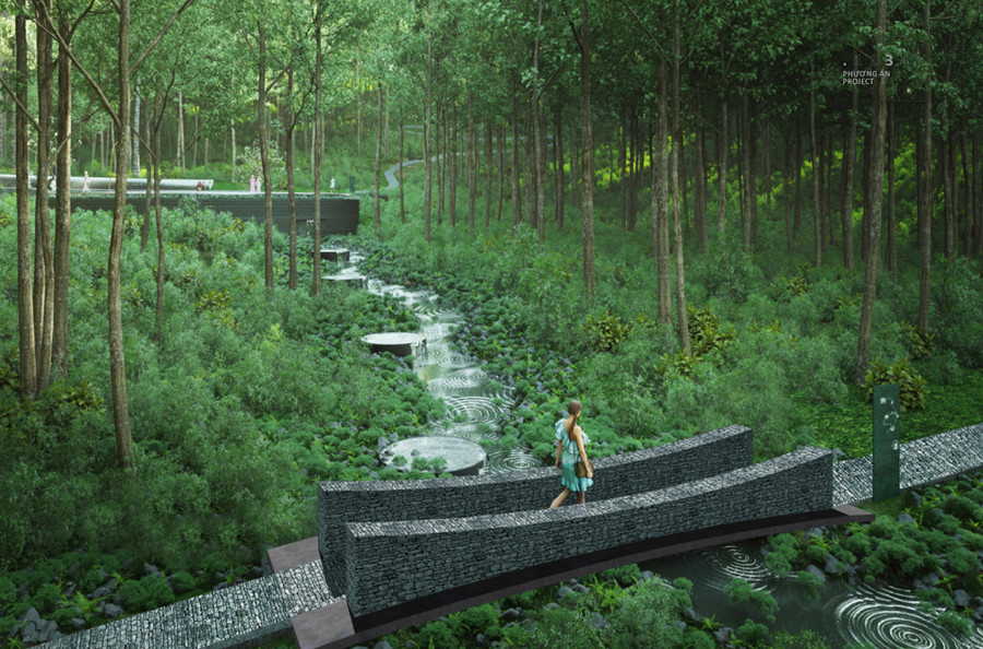 Thác 9 tầng tại Khu vực mộ bà Hoàng Thị Loan. Thác 9 tầng tại Khu vực mộ bà Hoàng Thị Loan.