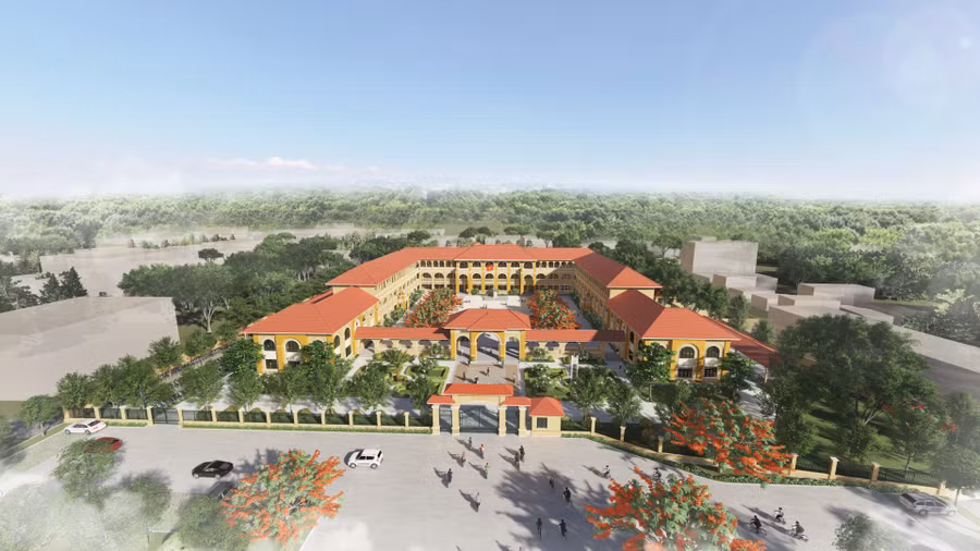 Phối cảnh 3D trường THPT Võ Văn Tần