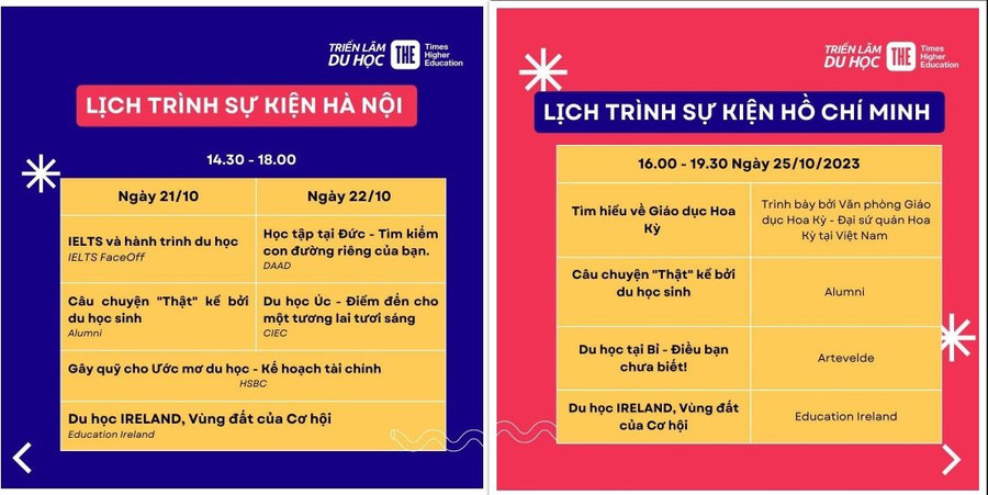 Sự kiện cũng sẽ có sự tham gia của đại diện từ các cơ quan giáo dục chính phủ như DAAD và EducationUSA... Sự kiện cũng sẽ có sự tham gia của đại diện từ các cơ quan giáo dục chính phủ như DAAD và EducationUSA...