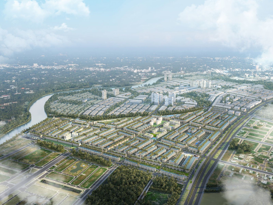Phối cảnh tổng thể dự án T&amp;T City Millennia với quy mô 267ha tại xã Long Hậu, huyện Cần Giuộc, tỉnh Long An.
