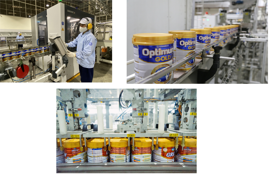 Các sản phẩm sữa bột của Vinamilk được sản xuất trong dây chuyền khép kín, đảm bảo các tiêu chuẩn quốc tế khắt khe. Các sản phẩm sữa bột của Vinamilk được sản xuất trong dây chuyền khép kín, đảm bảo các tiêu chuẩn quốc tế khắt khe.