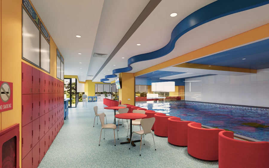 Cơ sở vật chất hiện đại với các phòng chức năng như: Thư viện, bể bơi bốn mùa, sân bóng đá, nhà đa năng, phòng âm nhạc…