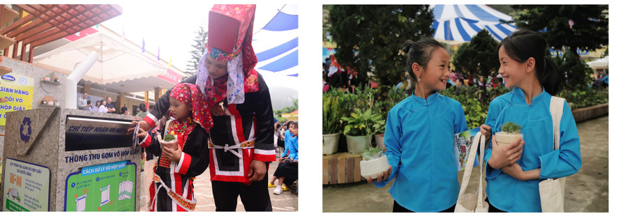 Nhân dịp này, Vinamilk và Tetra Pak cùng phối hợp tổ chức hoạt động “Đổi vỏ sữa lấy cây xanh và các món quà thân thiện môi trường”, thu hút được đông đảo học sinh, thầy cô tham gia. Nhân dịp này, Vinamilk và Tetra Pak cùng phối hợp tổ chức hoạt động “Đổi vỏ sữa lấy cây xanh và các món quà thân thiện môi trường”, thu hút được đông đảo học sinh, thầy cô tham gia.