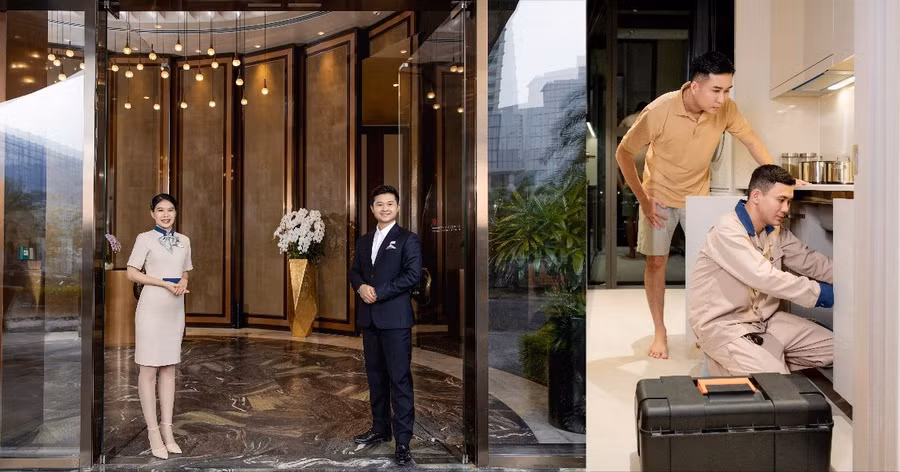 Masterise Property Management mang đến dịch vụ tiền sảnh chuyên nghiệp và đội ngũ kỹ thuật tận tâm, cùng với nhiều dịch vụ toàn diện khác cho cư dân.