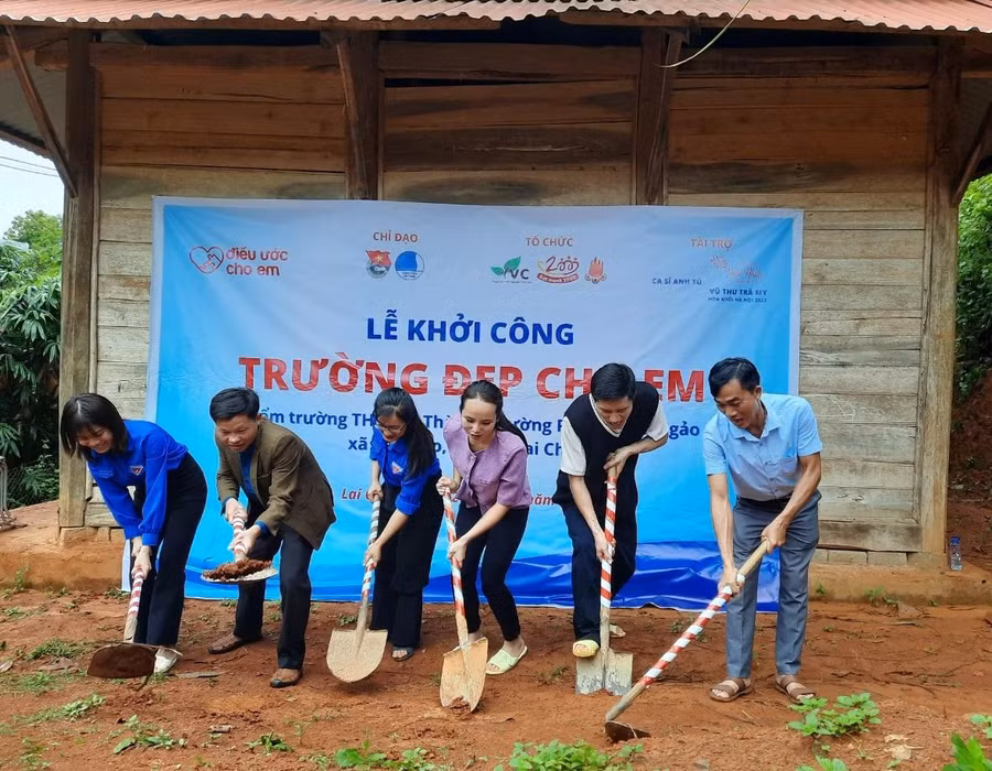 Khởi công xây dựng điểm trường bản Diền Thàng, xã Tả Ngảo.