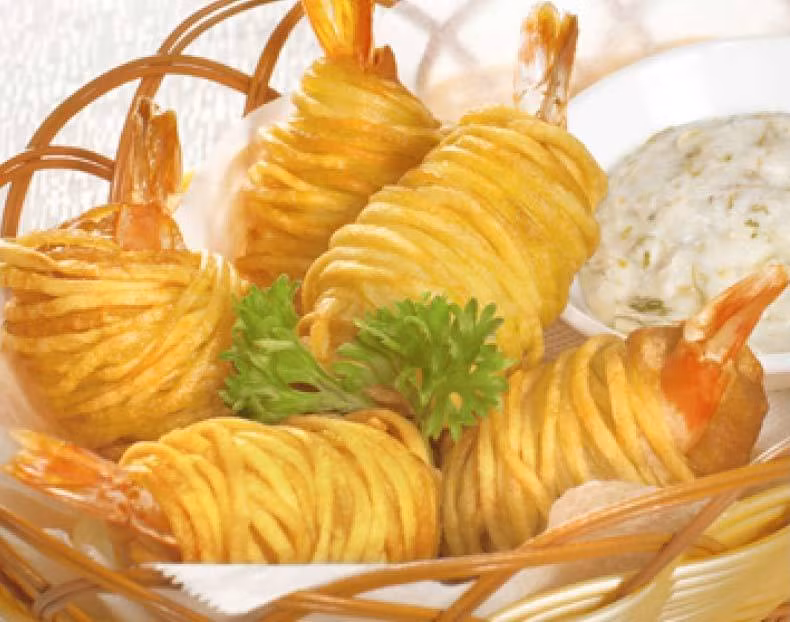 Tôm cuộn khoai tây chiên- sự lựa chọn thông minh cho bữa cơm cuối tuần