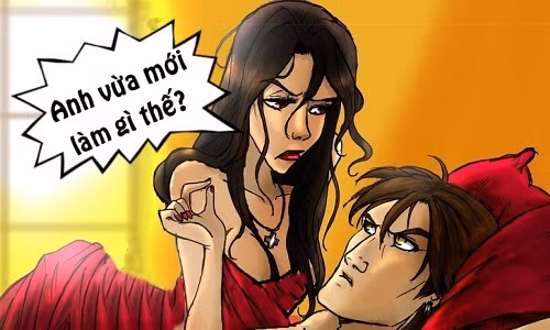 Vợ ăn tát vì chồng giả ngủ mơ 