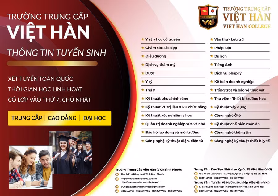 Trường trung cấp Việt Hàn cũng được tuyển sinh ngành Kỹ thuật phục hình răng