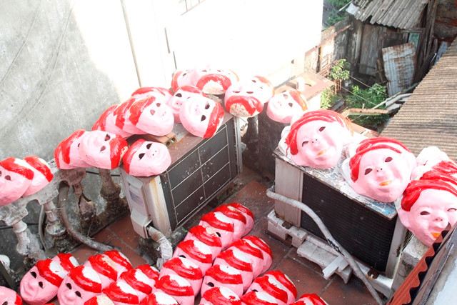 Tận dụng từng khoảng trống để phơi sản phẩm trước khi hoàn thiện