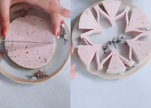 Clip cắt giò hình bông hoa cực đẹp mắt của cô gái thu hút hàng triệu like