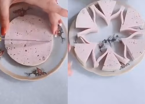 Clip cắt giò hình bông hoa cực đẹp mắt của cô gái thu hút hàng triệu like