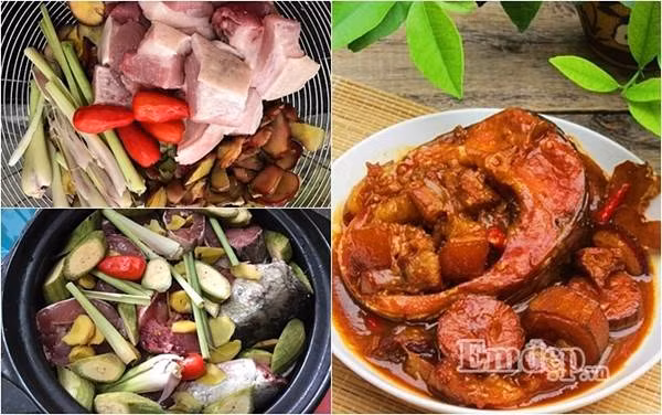 Ca qua kho chuoi xanh thom ngon cho ngay mua