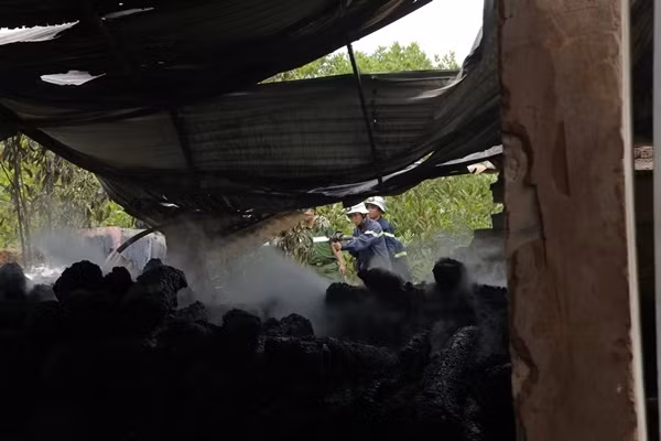 Đại gia phố núi Hà Tĩnh khóc ngất vì kho gỗ hương 17 tỷ cháy thành than