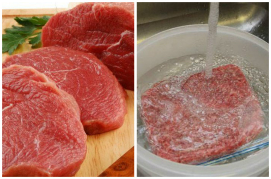 Rã đông thịt sai cách