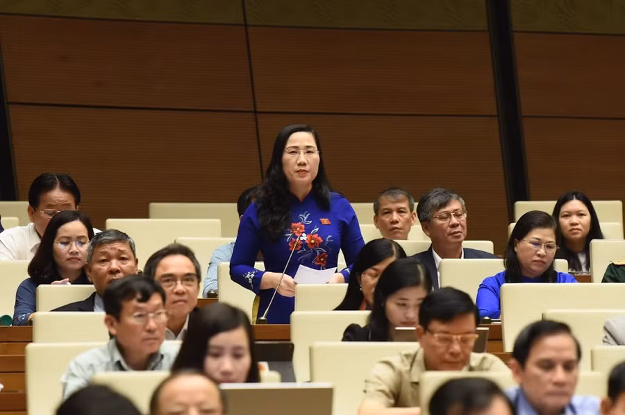 Đại biểu Nguyễn Thị Thủy, đoàn Bắc Kạn. Ảnh: Quốc Khánh