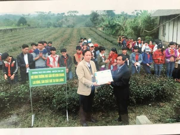 Mô hình trường học gắn với vườn chè tại Trường THCS Văn Luông (huyện Tân Sơn) Mô hình trường học gắn với vườn chè tại Trường THCS Văn Luông (huyện Tân Sơn)