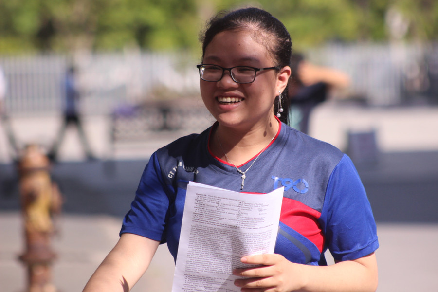 Tinh thần thoải mái sau khi kết thúc bài thi tiếng Anh.