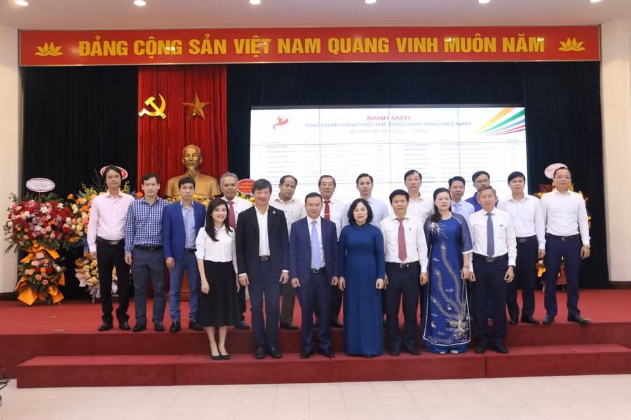 Ban chấp hành Hội Thể thao học sinh Việt Nam nhiệm kỳ IV (2023-2028) ra mắt Đại hội. 