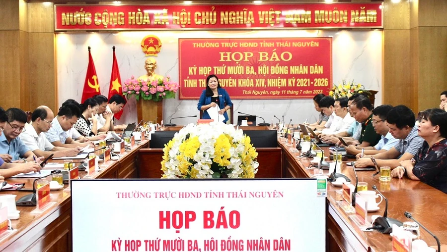 Họp báo thông tin kỳ họp thứ 13, HĐND tỉnh Thái Nguyên khóa XIV.