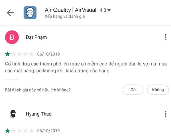 Vì sao ứng dụng AirVisual bị chặn ở Việt Nam? ảnh 3 Vì sao ứng dụng AirVisual bị chặn ở Việt Nam?