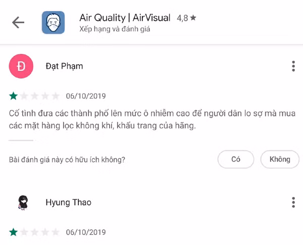 Vì sao ứng dụng AirVisual bị chặn ở Việt Nam?