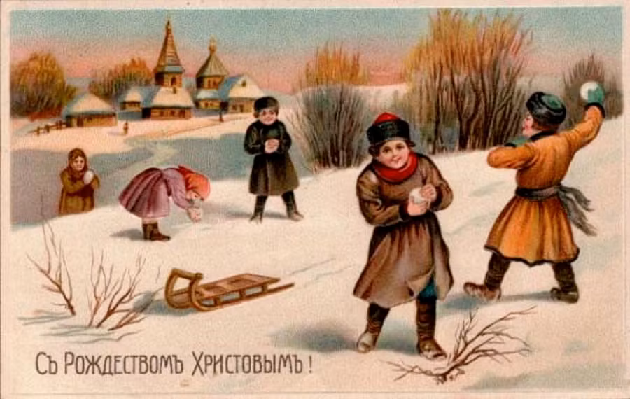 Thiệp mừng giáng sinh Nga.