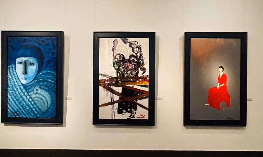 Tác phẩm trưng bày tại triển lãm “Khoảng lặng II”.