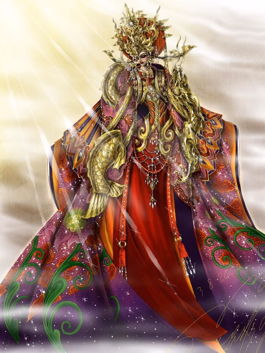 Bản thảo thiết kế "Cá chép hóa rồng".