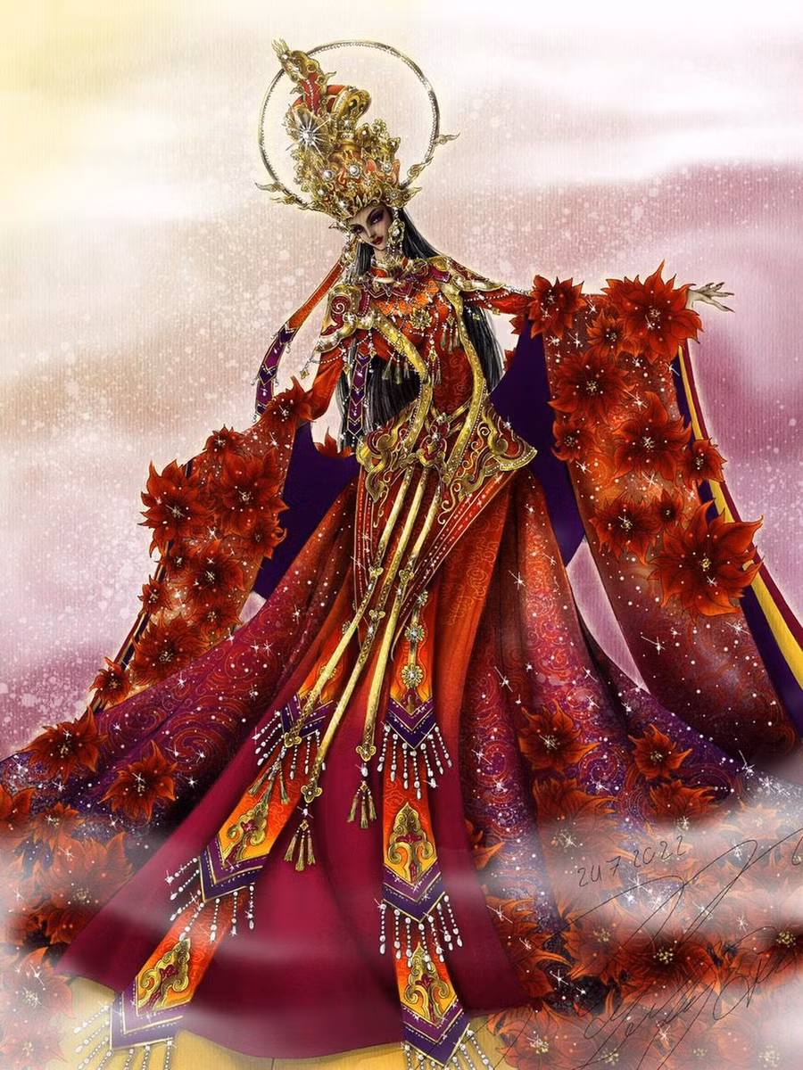 Bản thảo thiết kế “Hoa Trạng Nguyên".