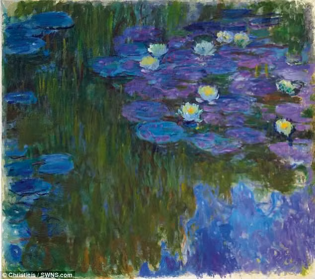 Bức “Nymphéas en Fleur” (Hoa súng nở) của danh họa người Pháp Claude Monet 