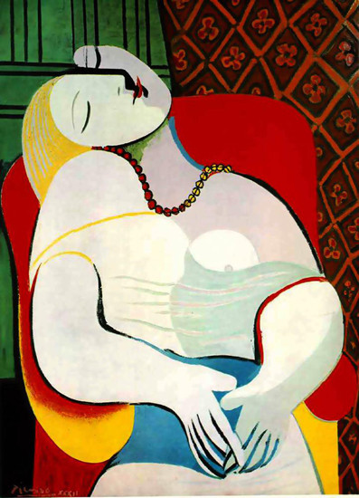 Bức "The Dream" của Picasso. Bức The Dream của Picasso.