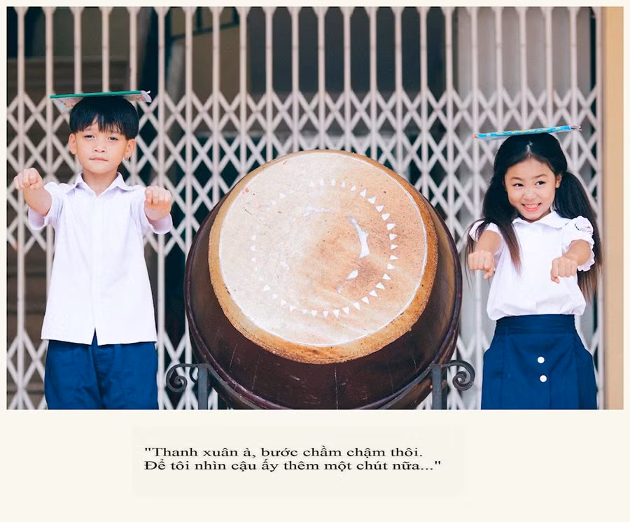 Cả bầu trời tuổi thơ ùa về qua bộ ảnh cực đẹp của cô cậu học trò tiểu học ảnh 4