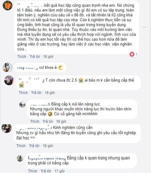 9x gây tranh cãi với câu nói: “Bằng cấp không còn là thứ quan trọng“ ảnh 4 9x gây tranh cãi với câu nói: “Bằng cấp không còn là thứ quan trọng“ ảnh 4