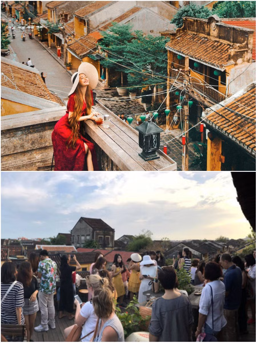 Đồng ý là quán có view đẹp thì ai mà chẳng muốn ghé đến check-in. Thế nhưng khi đến nơi, không ít người phải tá hoả trước cảnh tượng chỉ một góc ban công mà có cả chục người chen chúc để chụp ảnh