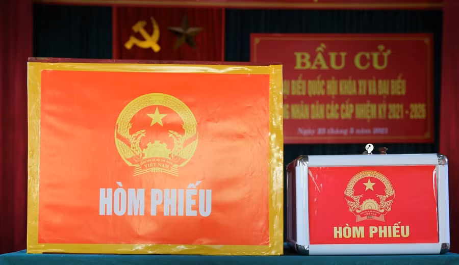 Các hòm phiếu đã sẵn sàng.