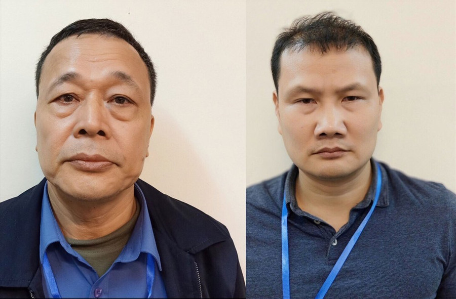 Bị can Phú (trái) và An. Ảnh cơ quan công an.