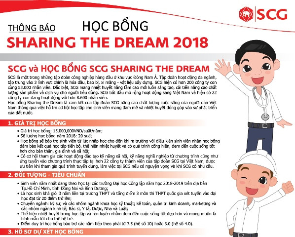 Kiến tạo tương lai tươi sáng cùng chương trình học bổng Sharing The Dream 2018