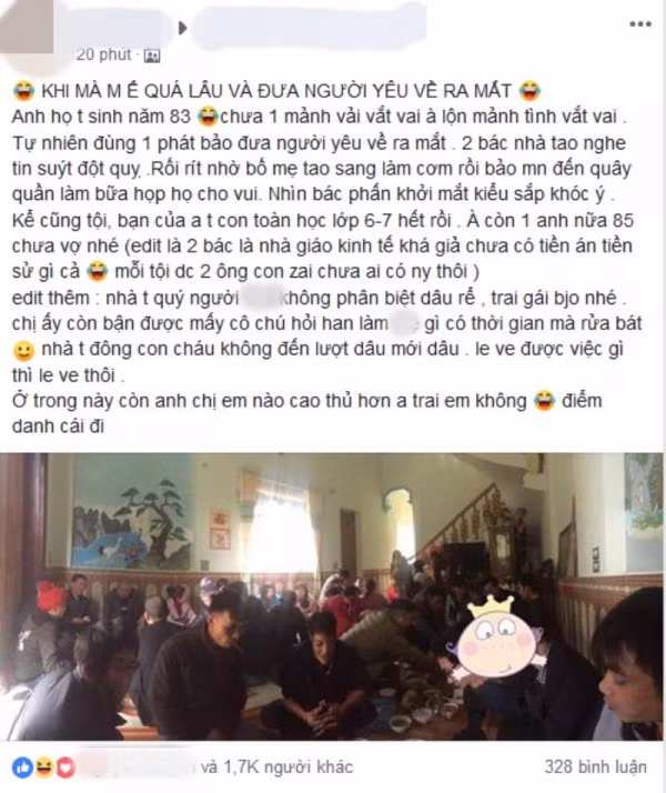 Câu chuyện được chia sẻ trên mạng xã hội