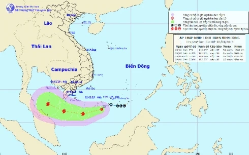 Áp thấp nhiệt đới có khả năng mạnh lên thành bão