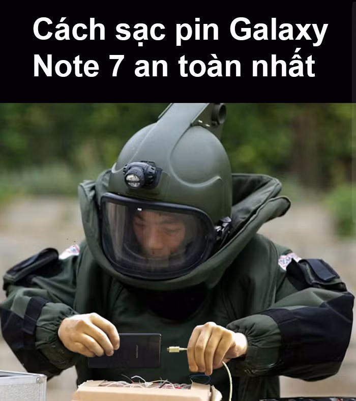 Ảnh chế cháy nổ Samsung Galaxy Note 7 hài hước ảnh 7