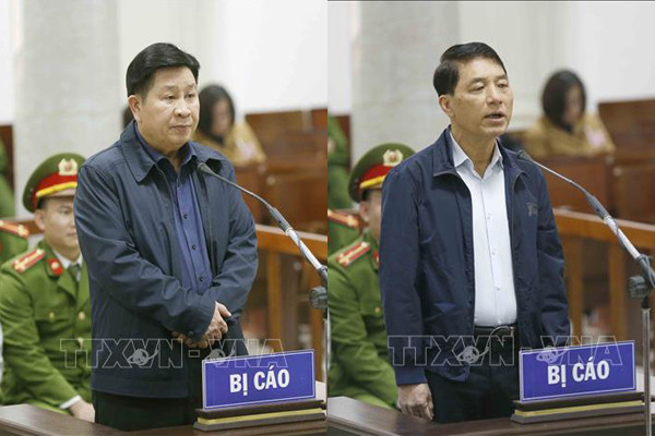 Bị cáo Bùi Văn Thành, Trần Việt Tân. Ảnh TTXVN. Bị cáo Bùi Văn Thành, Trần Việt Tân. Ảnh TTXVN.