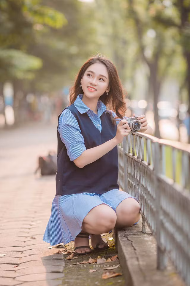 Nụ cười đẹp tựa nắng thu của nữ sinh Hà thành ảnh 6