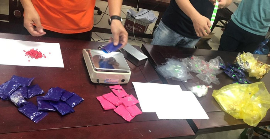 Số ma túy bị lực lượng chức năng thu giữ.