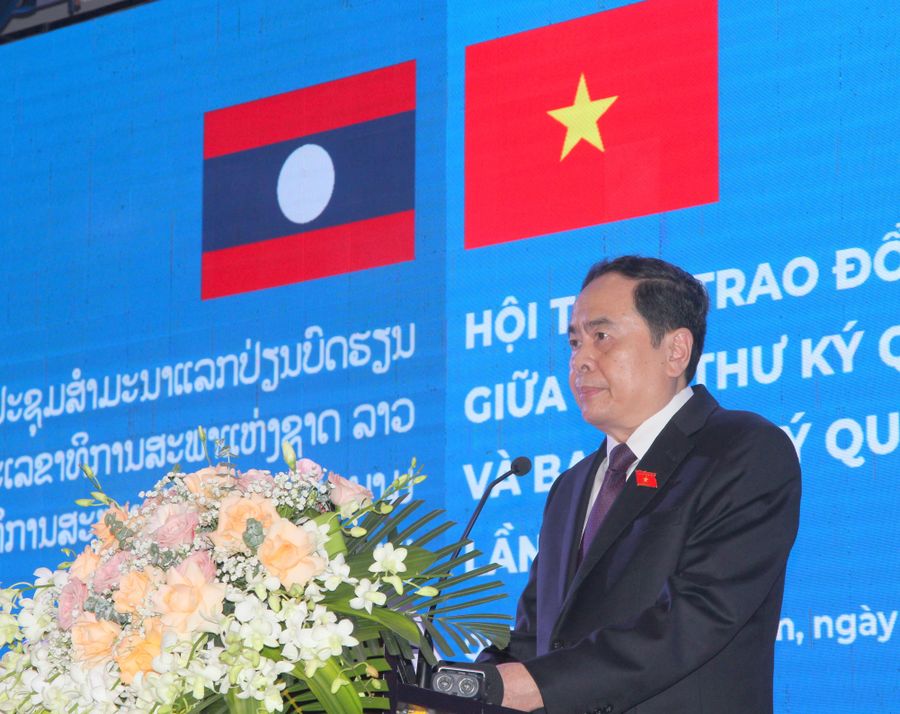 Ông Trần Thanh Mẫn - Ủy viên Bộ Chính trị, Phó Chủ tịch Thường trực Quốc hội phát biểu tại hội thảo.