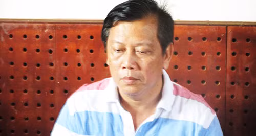 Đại gia Trịnh Sướng lúc bị bắt. Ảnh: Bộ Công an.