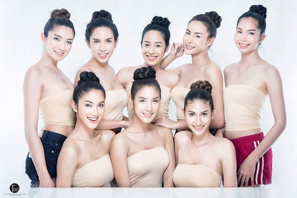 Nadia nổi bật bên những người đẹp chuyển giới có tiếng của Thái Lan.