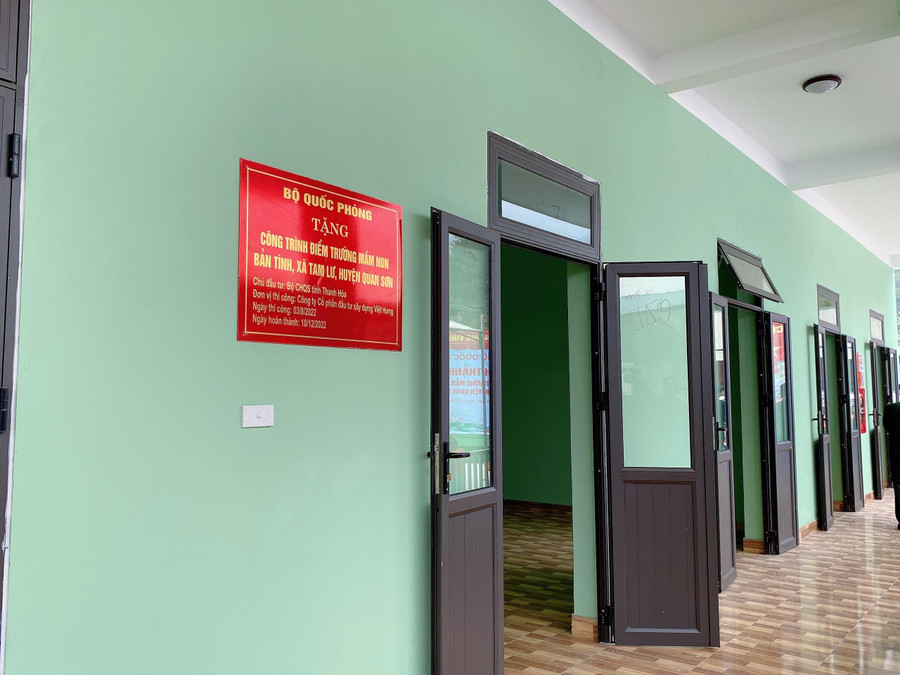 Những phòng học kiên cố thay thế cho phòng học lụp xụp trước đây.