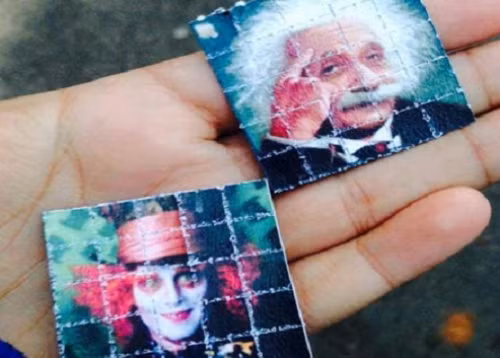 Tem giấy hay bùa lưỡi là loại ma túy gây ảo giác, kích thích rất mạnh. Ảnh: T.H.